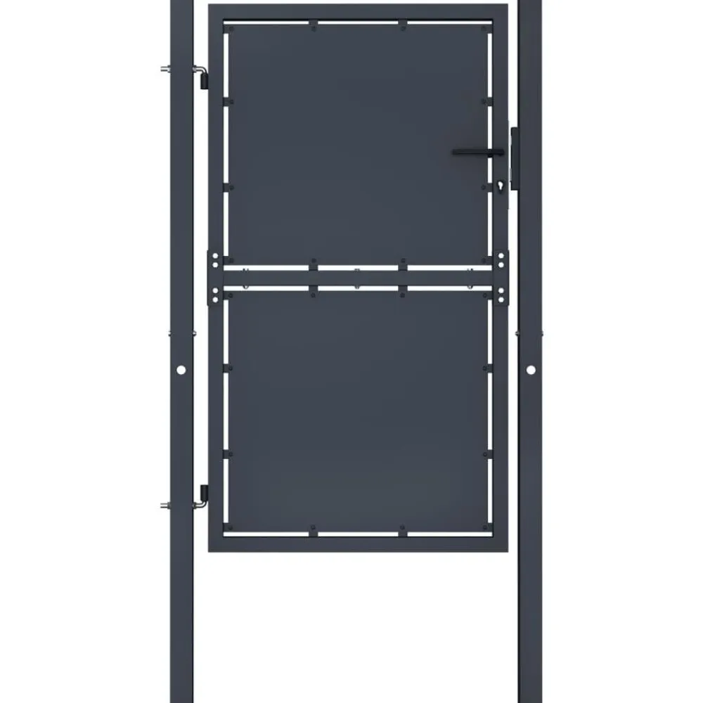 Discount FinePRICE Puutarhaportti teräs 100x150cm umpinainen antrasiitti