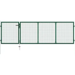 Sale FinePRICE Puutarhaportti teräs 350x100cm vihreä