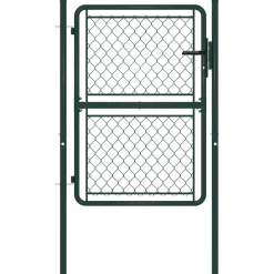 Outlet FinePRICE Puutarhaportti teräs 100x150cm vihreä