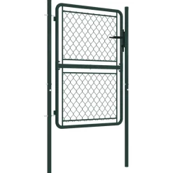 Outlet FinePRICE Puutarhaportti teräs 100x150cm vihreä
