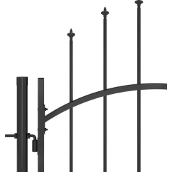 Outlet FinePRICE Puutarhaportti teräs 1x2.2m musta