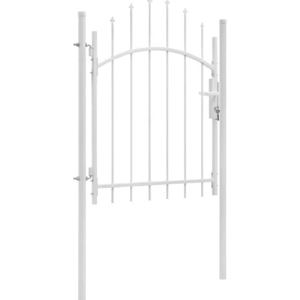 Best FinePRICE Puutarhaportti teräs 1x1.75m valkoinen