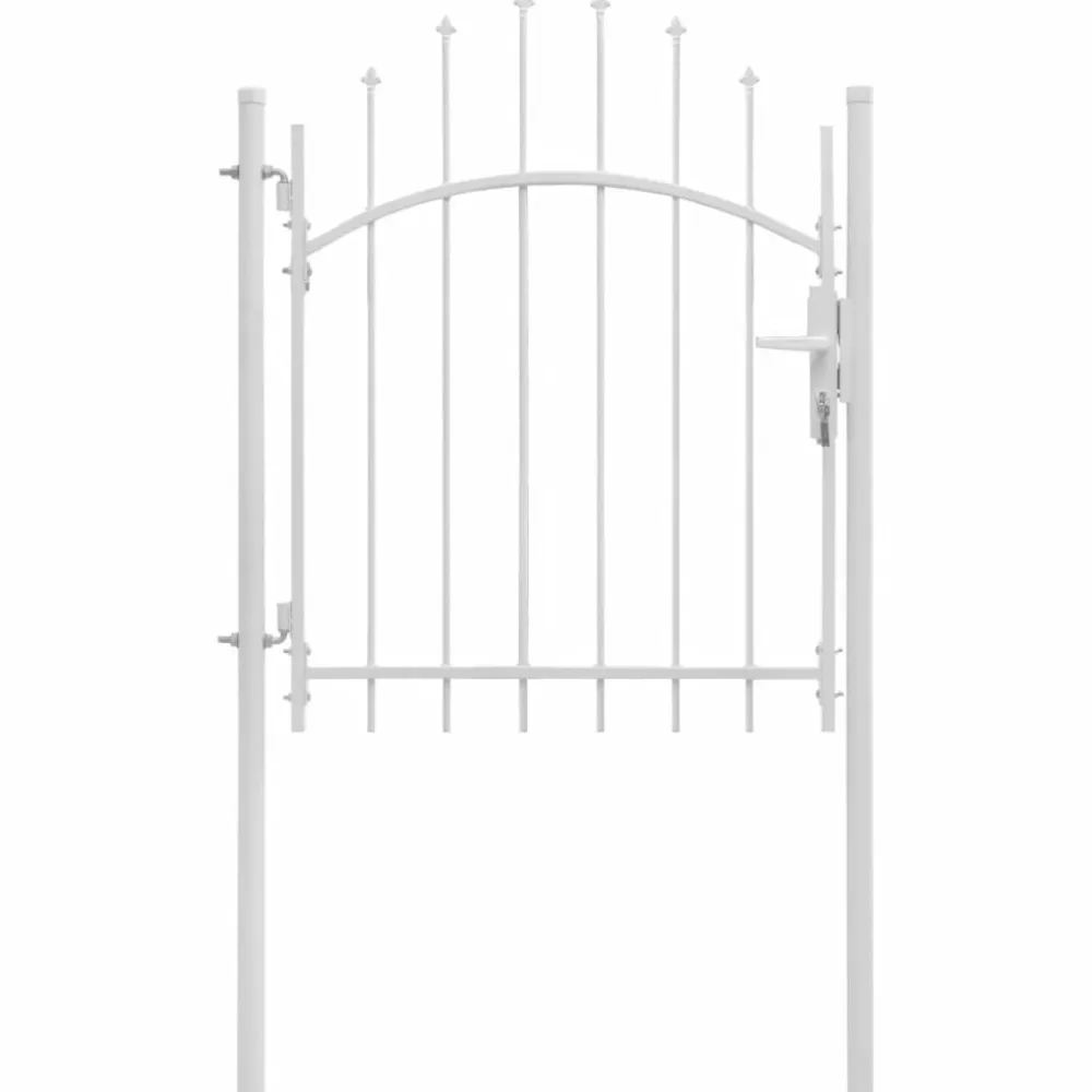Best FinePRICE Puutarhaportti teräs 1x1.75m valkoinen