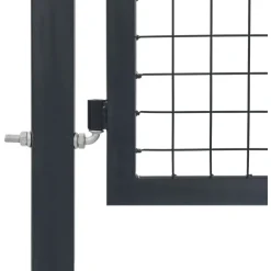 Discount FinePRICE Puutarhaportti tolpilla teräs 350x140cm antrasiitti