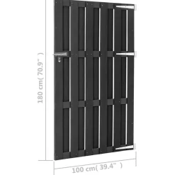 Hot FinePRICE Puutarhaportti WPC 100x112 cm harmaa