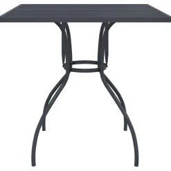 Discount FinePRICE Puutarhapöytä antrasiitti 50x50x72 cm teräsverkko