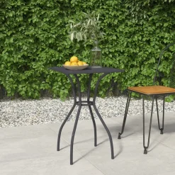 Discount FinePRICE Puutarhapöytä antrasiitti 50x50x72 cm teräsverkko