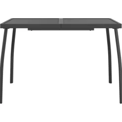 Discount FinePRICE Puutarhapöytä antrasiitti 50x50x72 cm teräsverkko