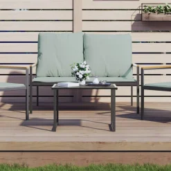 Discount FinePRICE Puutarhapöytä antrasiitti 55x40x37 cm teräs