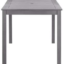 FinePRICE Puutarhapöytä harmaa kuultomaali 140x80x74 cm täysi akaasiapuu (11849)