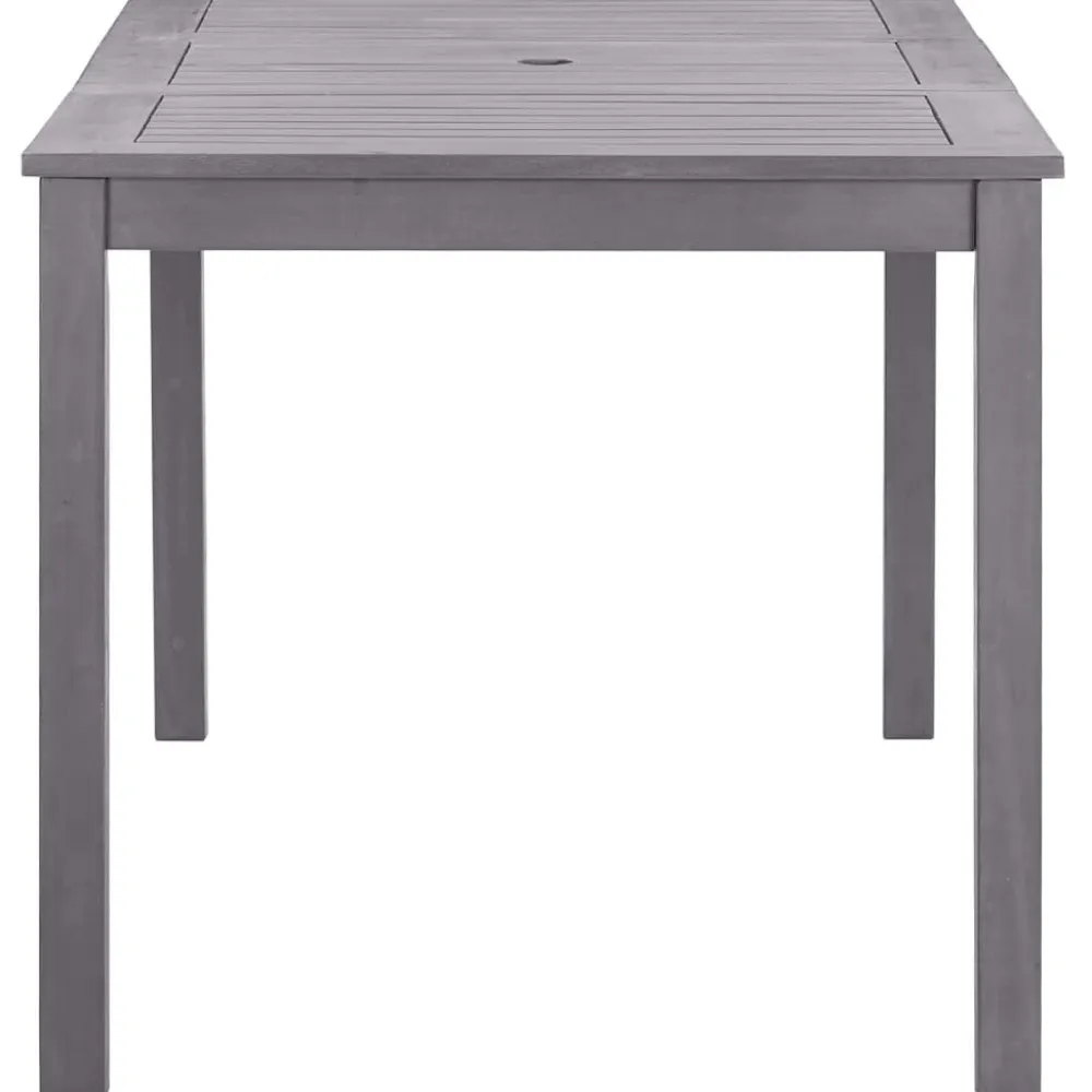 FinePRICE Puutarhapöytä harmaa kuultomaali 140x80x74 cm täysi akaasiapuu (11849)