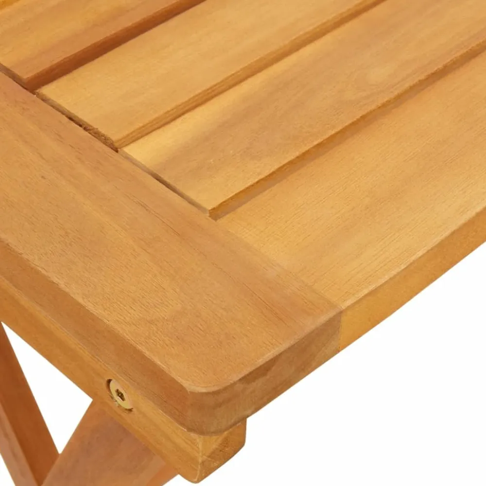 Best FinePRICE puutarhapöytä Kokoontaittuva 50x36x60 cm täysi akasiapuu (64895)