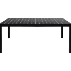 Best FinePRICE Puutarhapöytä musta 185x90x74 cm alumiini ja puukomposiitti
