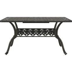 Outlet FinePRICE Puutarhapöytä pronssi 150x90x72 cm valualumiini (02803)