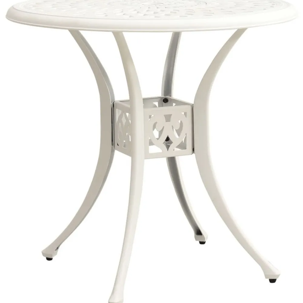 Discount FinePRICE Puutarhapöytä valkoinen, 78x78x72 cm, valualumiini