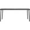 FinePRICE Puutarhapöytä 180x83x72 cm teräs tummanharmaa