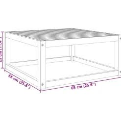 Clearance FinePRICE Puutarhapöytä 65x65x29 cm täysi akaasiapuu (08157)