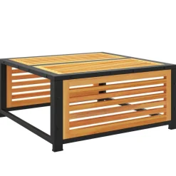 FinePRICE Puutarhapöytä 68x68x30 cm täysi akaasiapuu (67644)