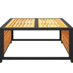 FinePRICE Puutarhapöytä 68x68x30 cm täysi akaasiapuu (67644)