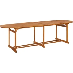 Outlet FinePRICE Puutarharuokapöytä 280x90x75 cm täysi akaasiapuu (15950)