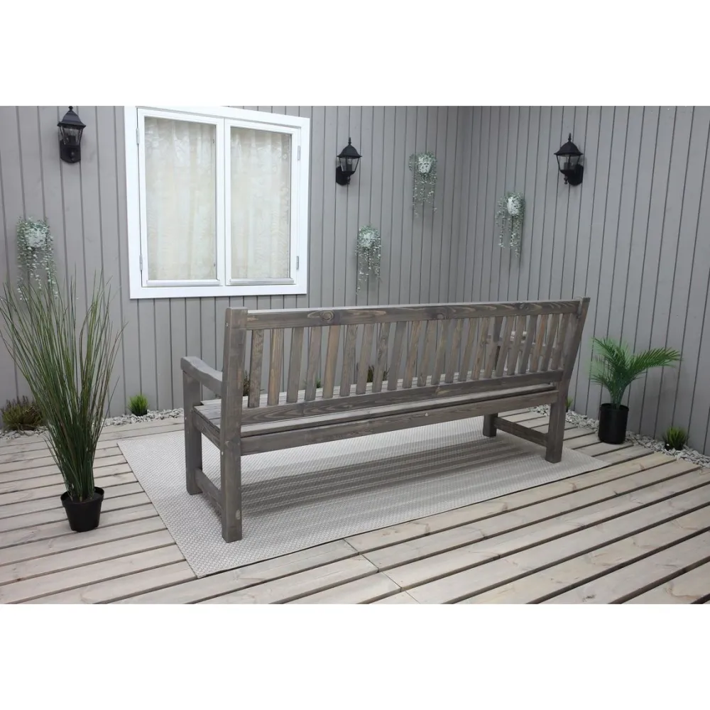 Outlet Baltic Garden Puutarhasohva Brooklyn 190cm mustaa