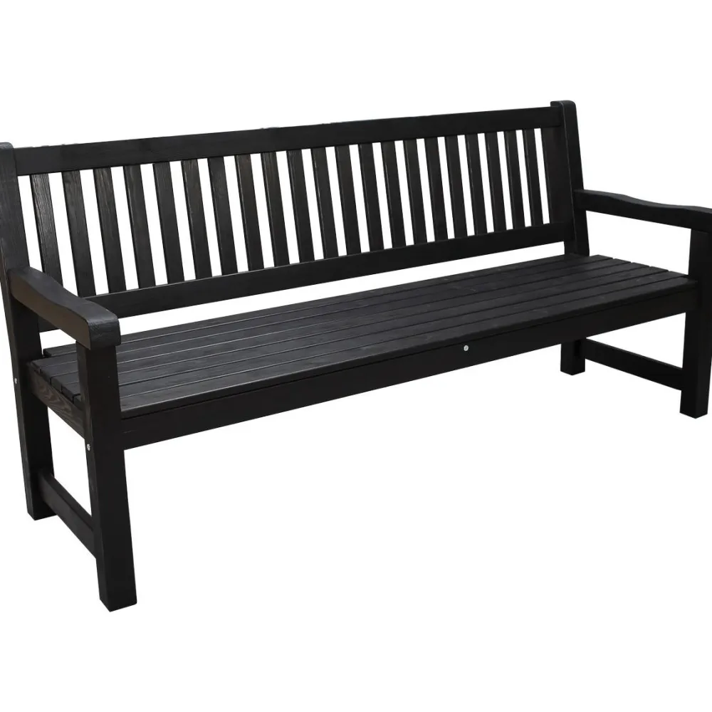 Outlet Baltic Garden Puutarhasohva Brooklyn 190cm mustaa