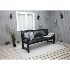 Outlet Baltic Garden Puutarhasohva Brooklyn 190cm mustaa