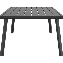 Sale FinePRICE Puutarhasohvapöytä antrasiitti 110x55x35 cm teräs