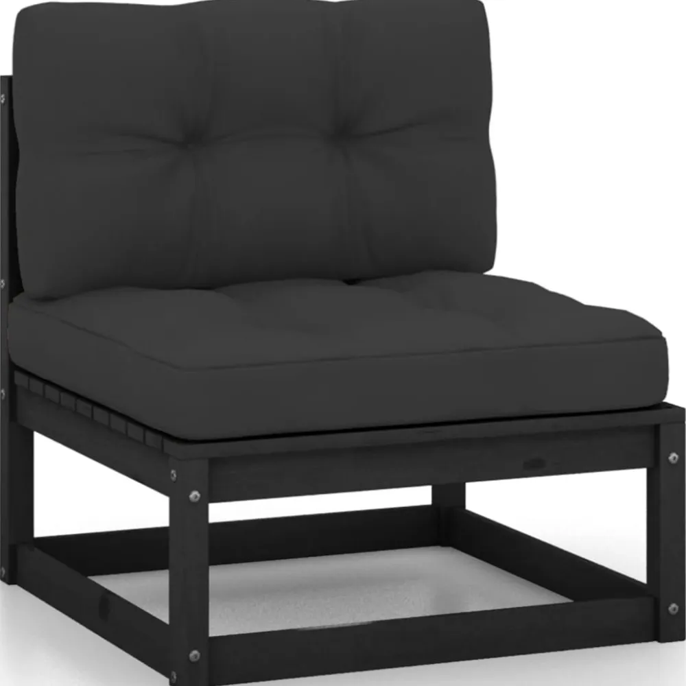 Clearance FinePRICE Puutarhasohvasarja, mänty, harmaa, 6 osaa