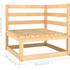 Clearance FinePRICE Puutarhasohvasarja, mänty, harmaa, 6 osaa