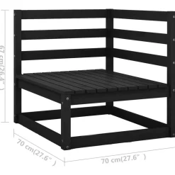 Clearance FinePRICE Puutarhasohvasarja, mänty, harmaa, 6 osaa