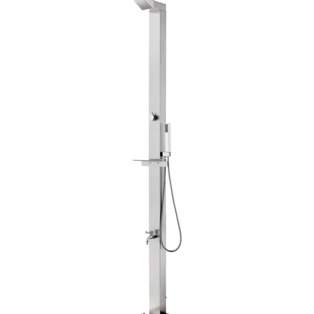 New FinePRICE Puutarhasuihku 220cm ruostumaton teräs