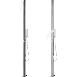 Outlet FinePRICE Puutarhasuihku 220 cm ruostumaton teräs