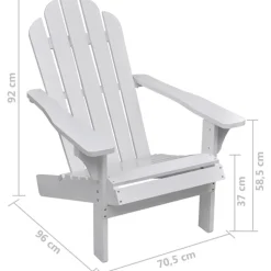Best FinePRICE Puutarhatuoli valkoinen puu