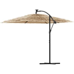 Sale FinePRICE Puutarhavarjo LED-valot ja terästanko ruskea 269x269x235 cm (05087)