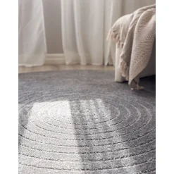 Clearance Benina Pyöreä matto Hawaii Circle, sisä- ja ulkokäyttöön, Ø200cm, pellava