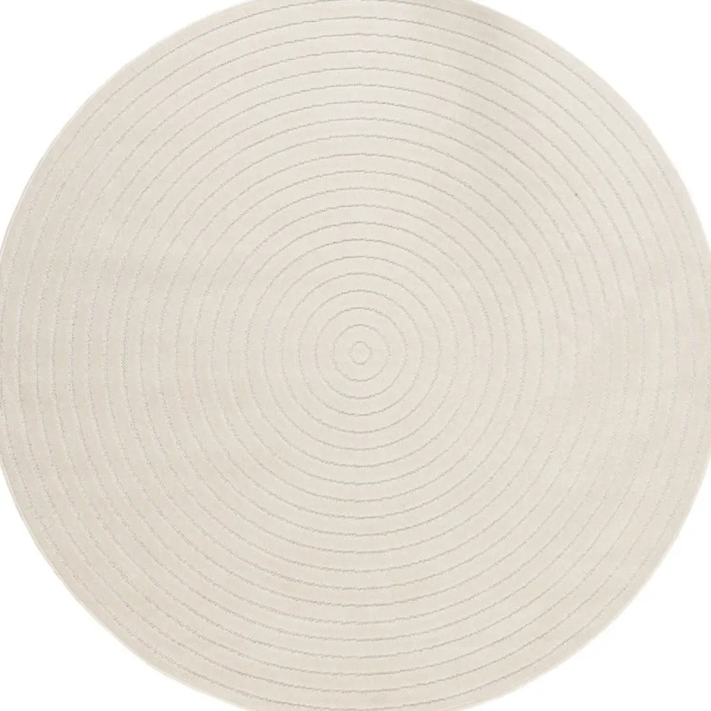 Clearance Benina Pyöreä matto Hawaii Circle, sisä- ja ulkokäyttöön, Ø200cm, pellava