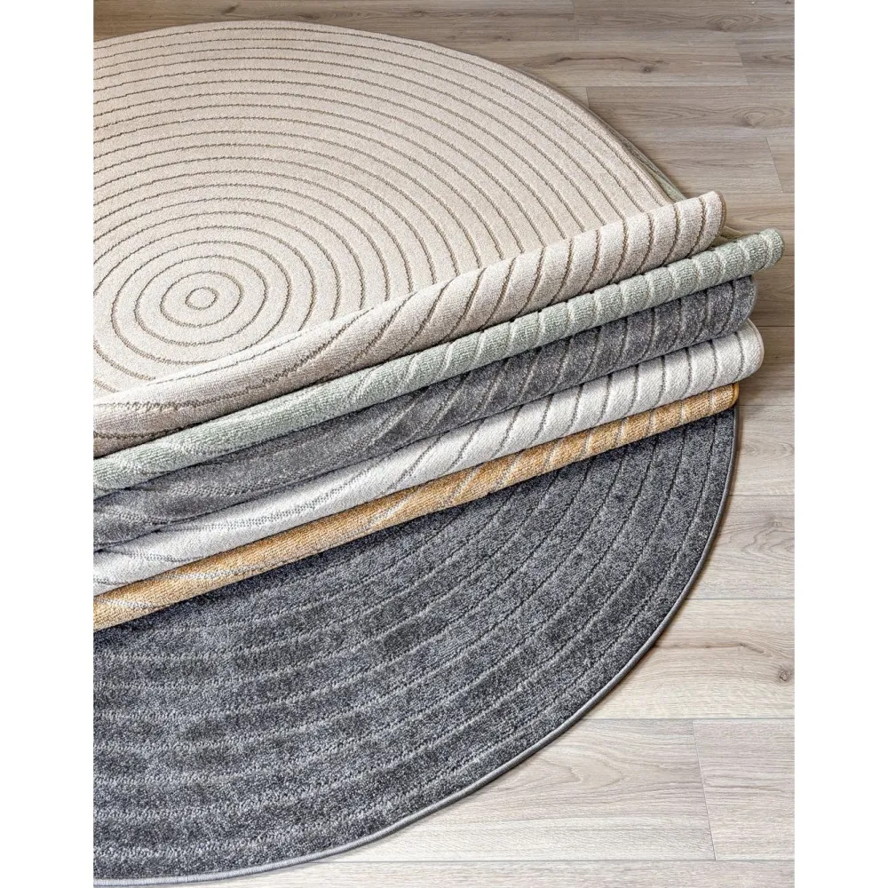 Clearance Benina Pyöreä matto Hawaii Circle, sisä- ja ulkokäyttöön, Ø200cm, pellava