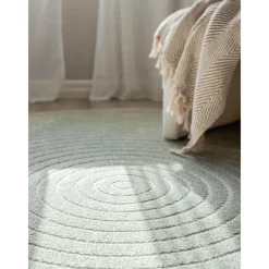 Clearance Benina Pyöreä matto Hawaii Circle, sisä- ja ulkokäyttöön, Ø200cm, pellava