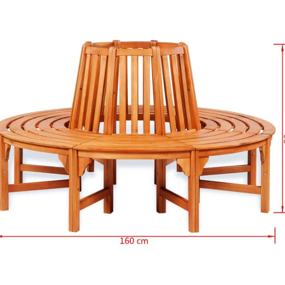 New FinePRICE Pyöreä penkki puun ympärille Ø 160 cm