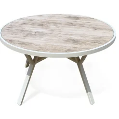 Online Baltic Garden Pyöreä ruokailuryhmä Palermo pöytä, Ø 130 cm, 4 kpl Seville-nojatuolia