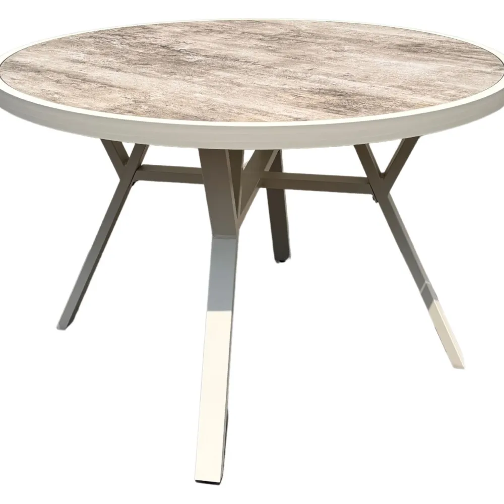 Online Baltic Garden Pyöreä ruokailuryhmä Palermo pöytä, Ø 130 cm, 4 kpl Seville-nojatuolia
