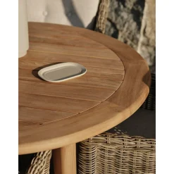 Discount Brafab Pyöreä ruokapöytä ulos Lilja, Ø120cm, tiikki