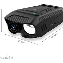 New Nedis Pyöräkamera valolla ja torvella CCAM100BK Full HD