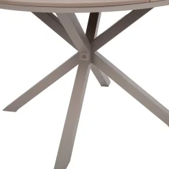 New Home4you Pöytä PORTO Ø110,5xK73 cm, beige/harmaa