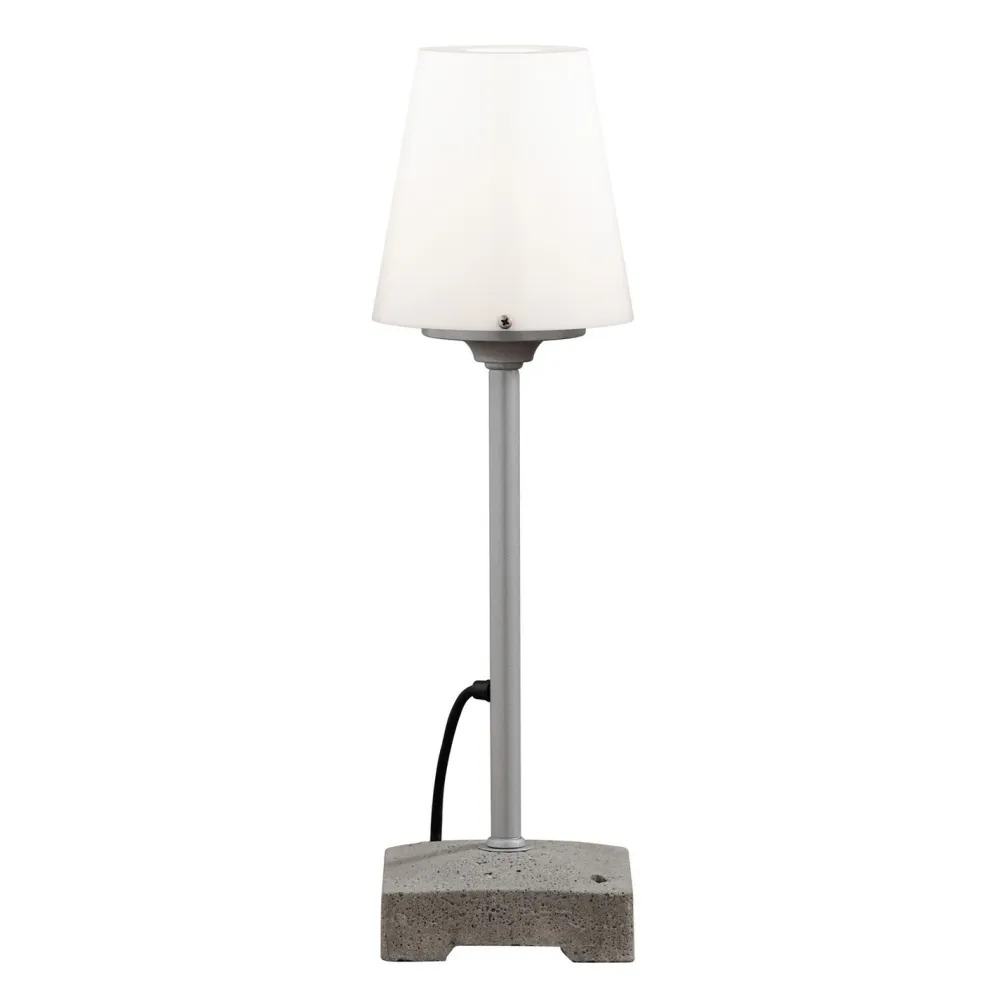 Konstsmide Pöytä-/lattiavalaisin Lucca 453-300 Ø 180x590 mm harmaa/opaali