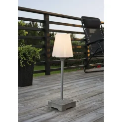 Konstsmide Pöytä-/lattiavalaisin Lucca 453-300 Ø 180x590 mm harmaa/opaali