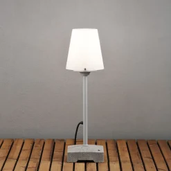 Konstsmide Pöytä-/lattiavalaisin Lucca 453-300 Ø 180x590 mm harmaa/opaali