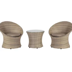 Clearance Home4you Pöytäryhmä Noceto, pöytä + 2 tuolia, hiekka