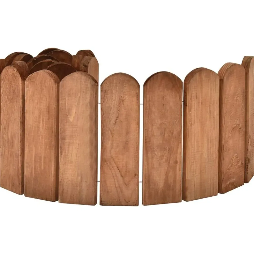 FinePRICE Raja-aitarulla ruskea 120cm kyllästetty mänty